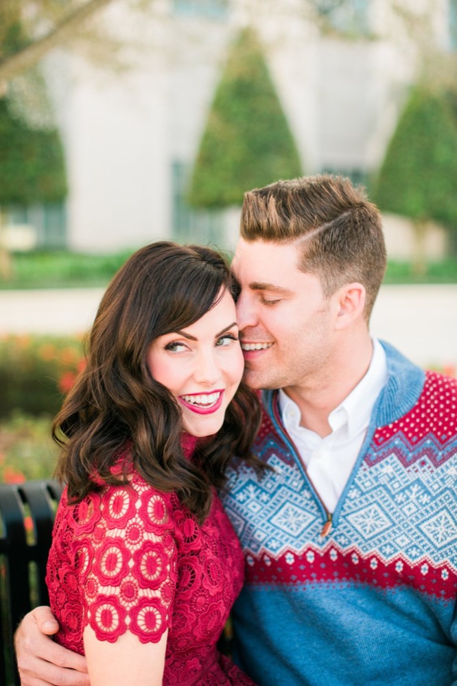 Jessica & Mark | Holiday Winter Garden Sweetheart Session